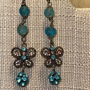 Unique Vintage Beaded Earrings #219 Handmade by Violette Grace